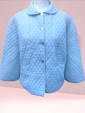 Vintage Nanette Bed Jacket in Light Blue